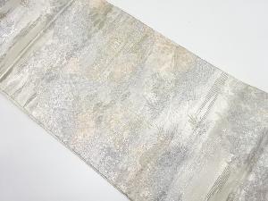 プラチナ箔　京百景　勧修寺模様織り出し　袋帯